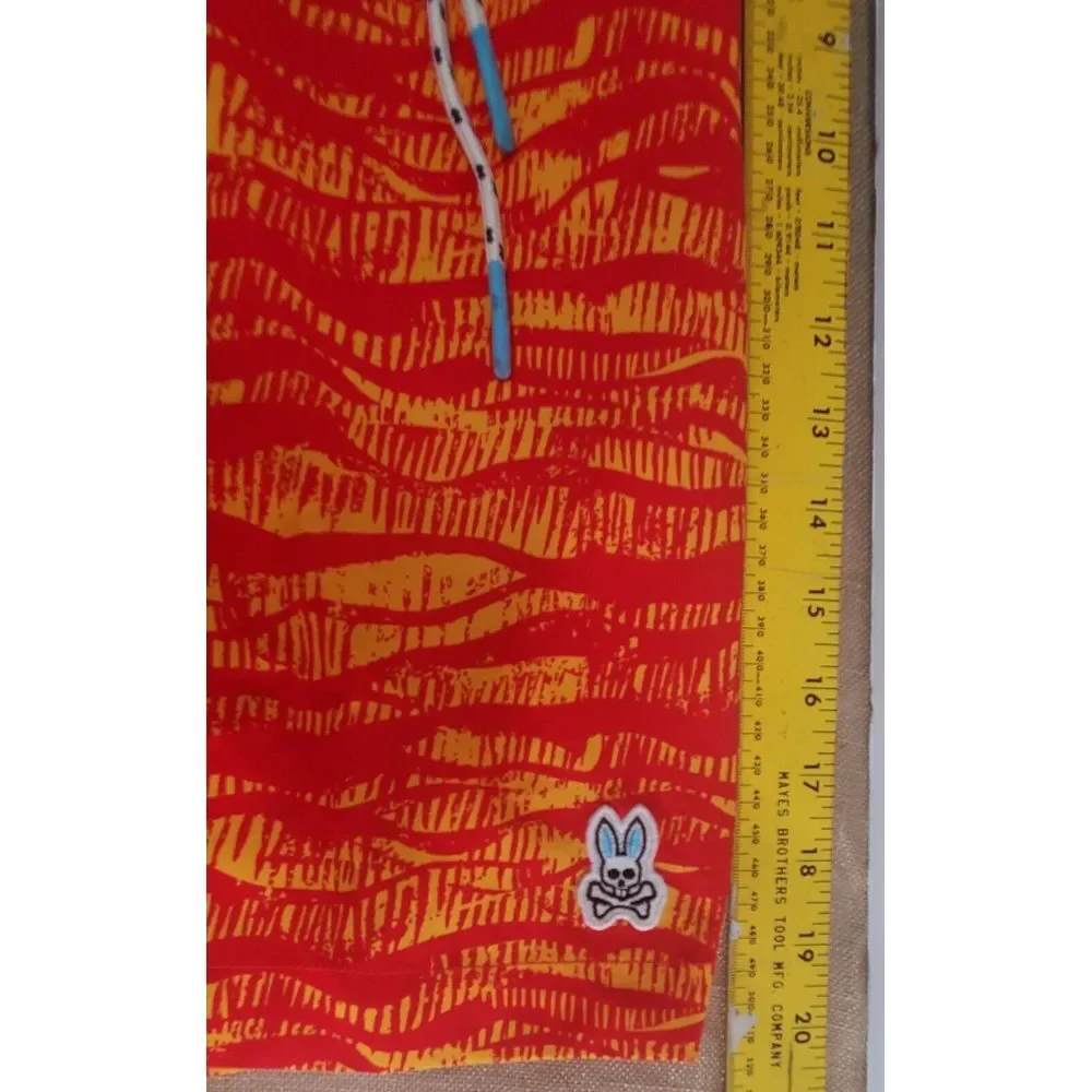 PSYCHO‎ BUNNY FOLEY NEW MEN'S SWIM SHORTS SIZE XXXL Neon Orange